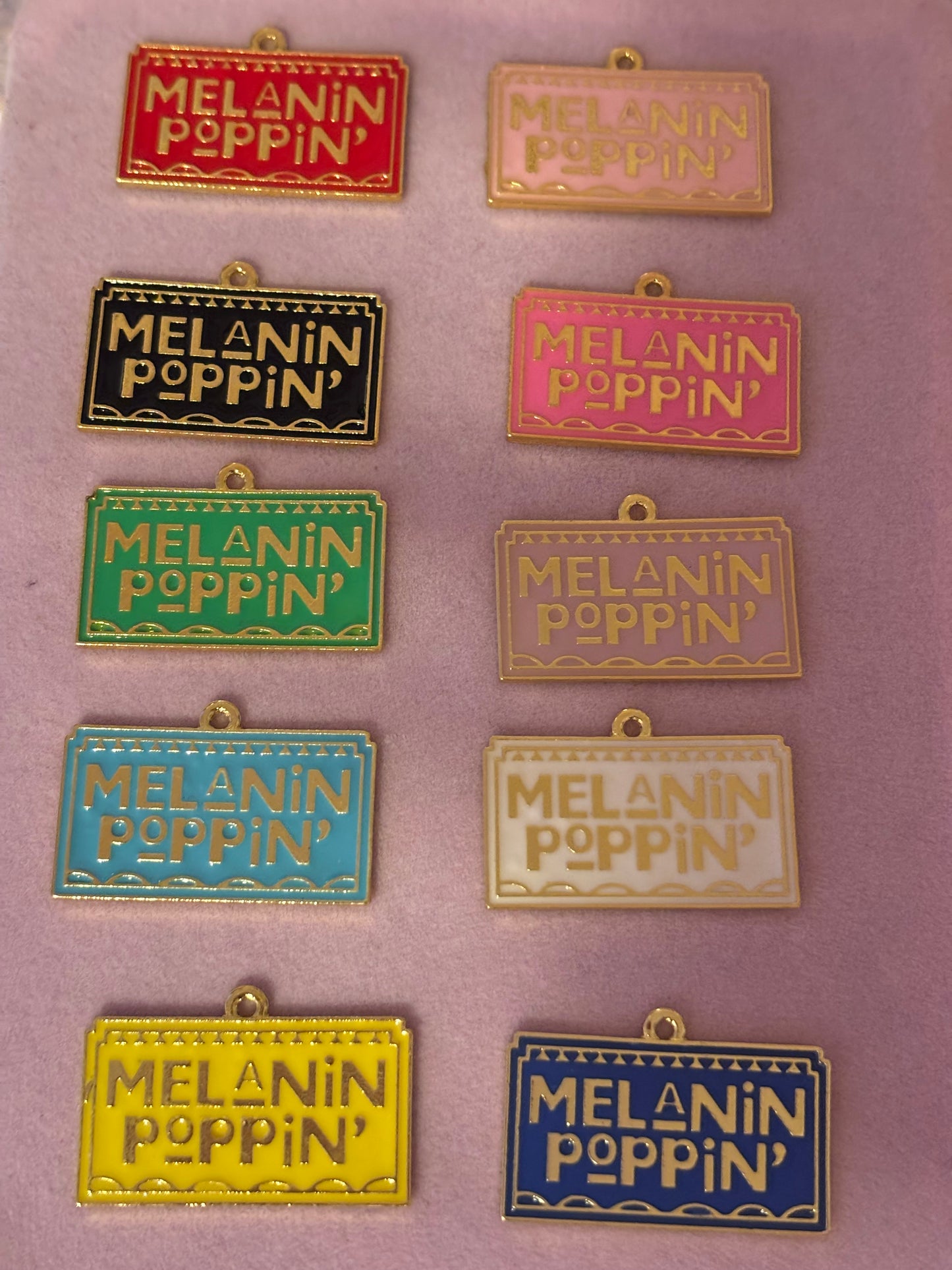 Gold Color “Melanin Poppin” Charms(1pc.)