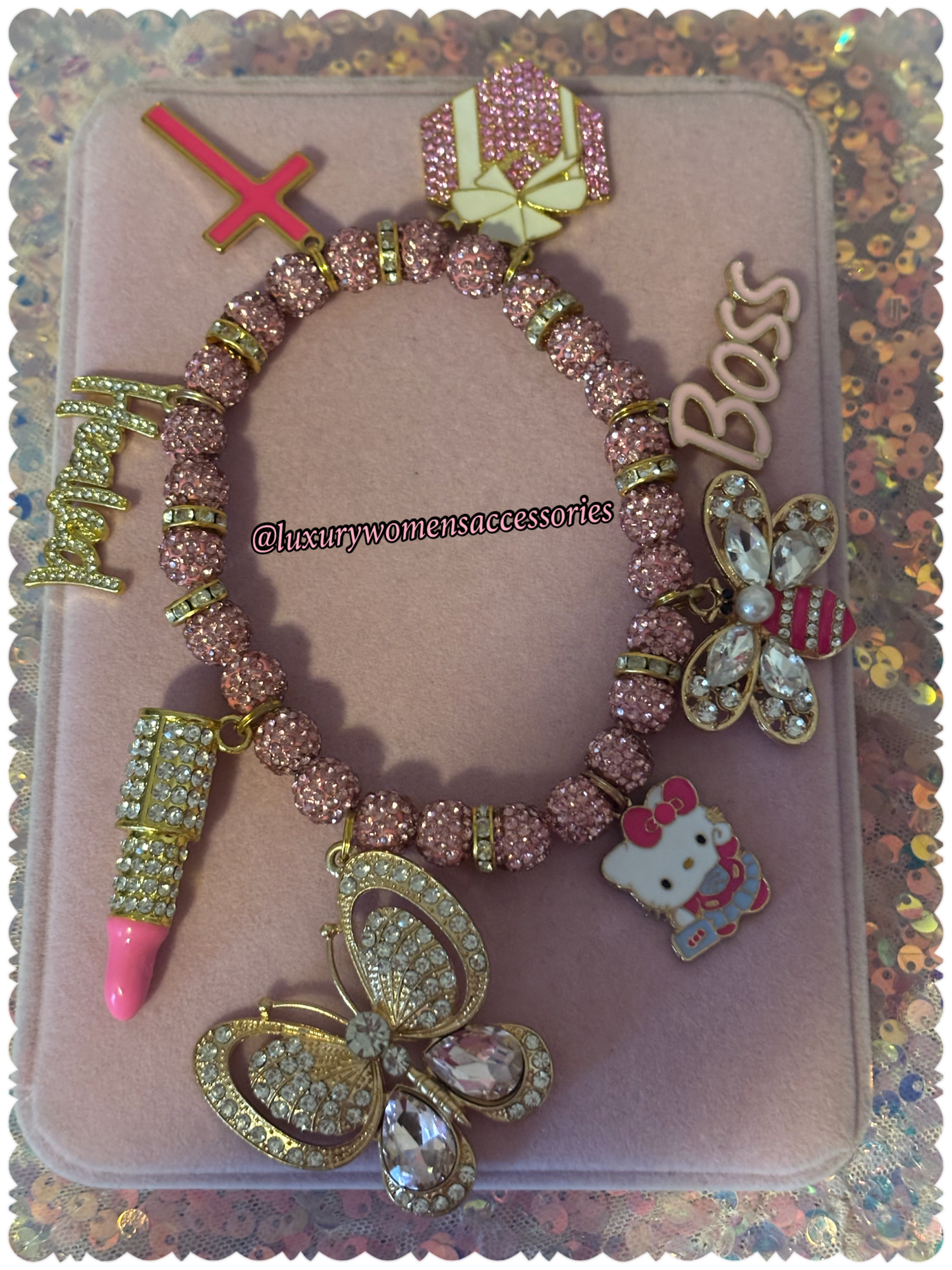 “Luxurious” Beaded Bling Anklets(Made To Order)