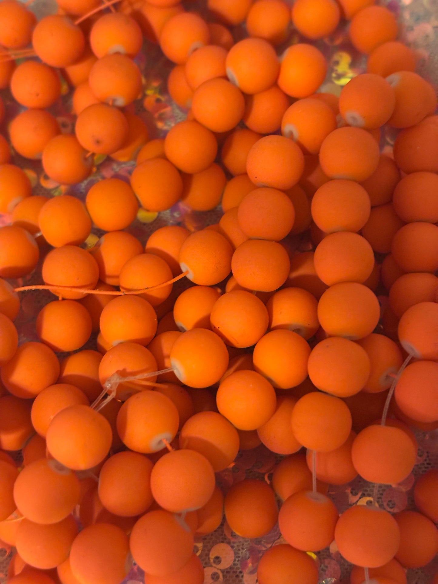 Orange Matte Beads(40ct.)