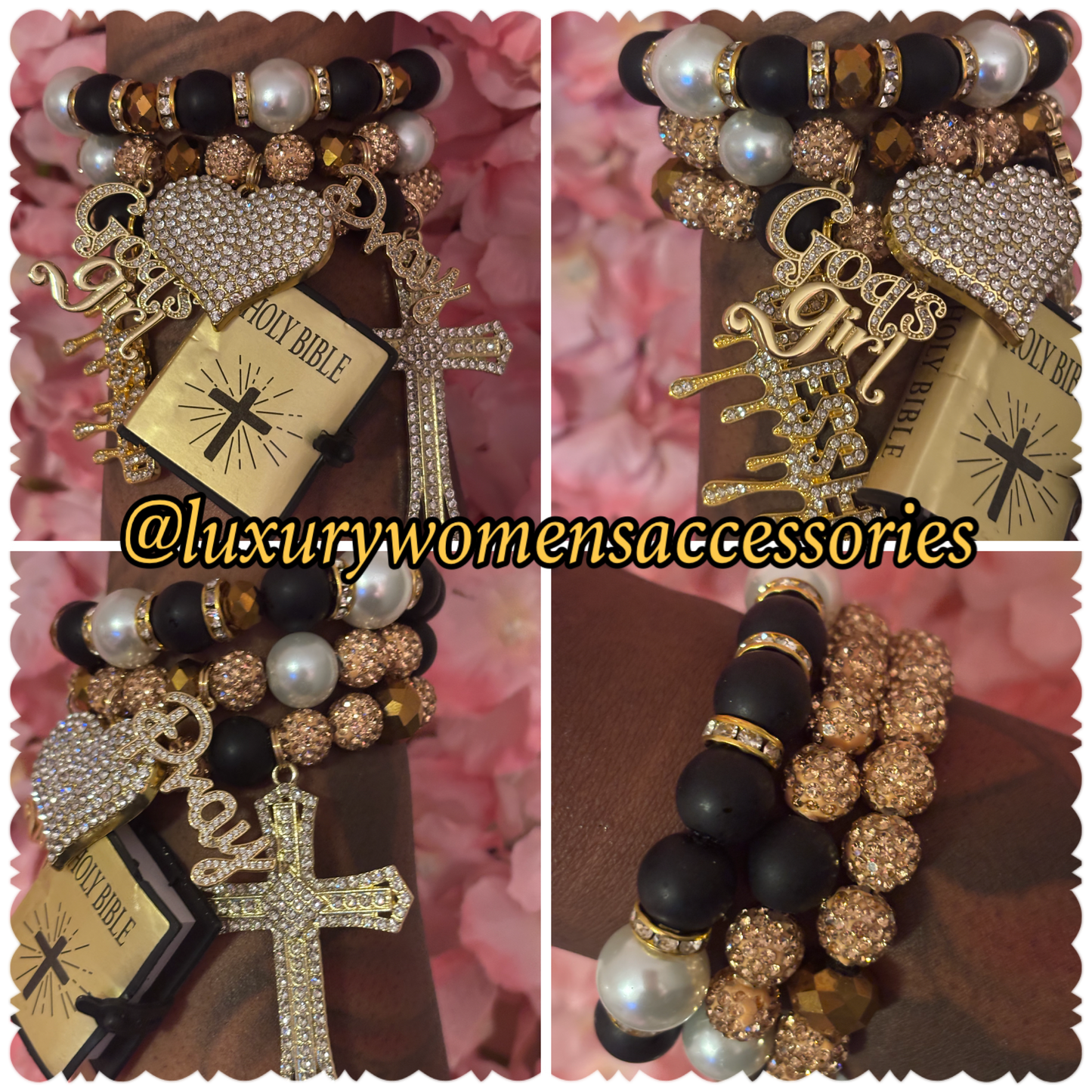 Custom Religious Beaded Bracelets(set of 3)(Made To Order)