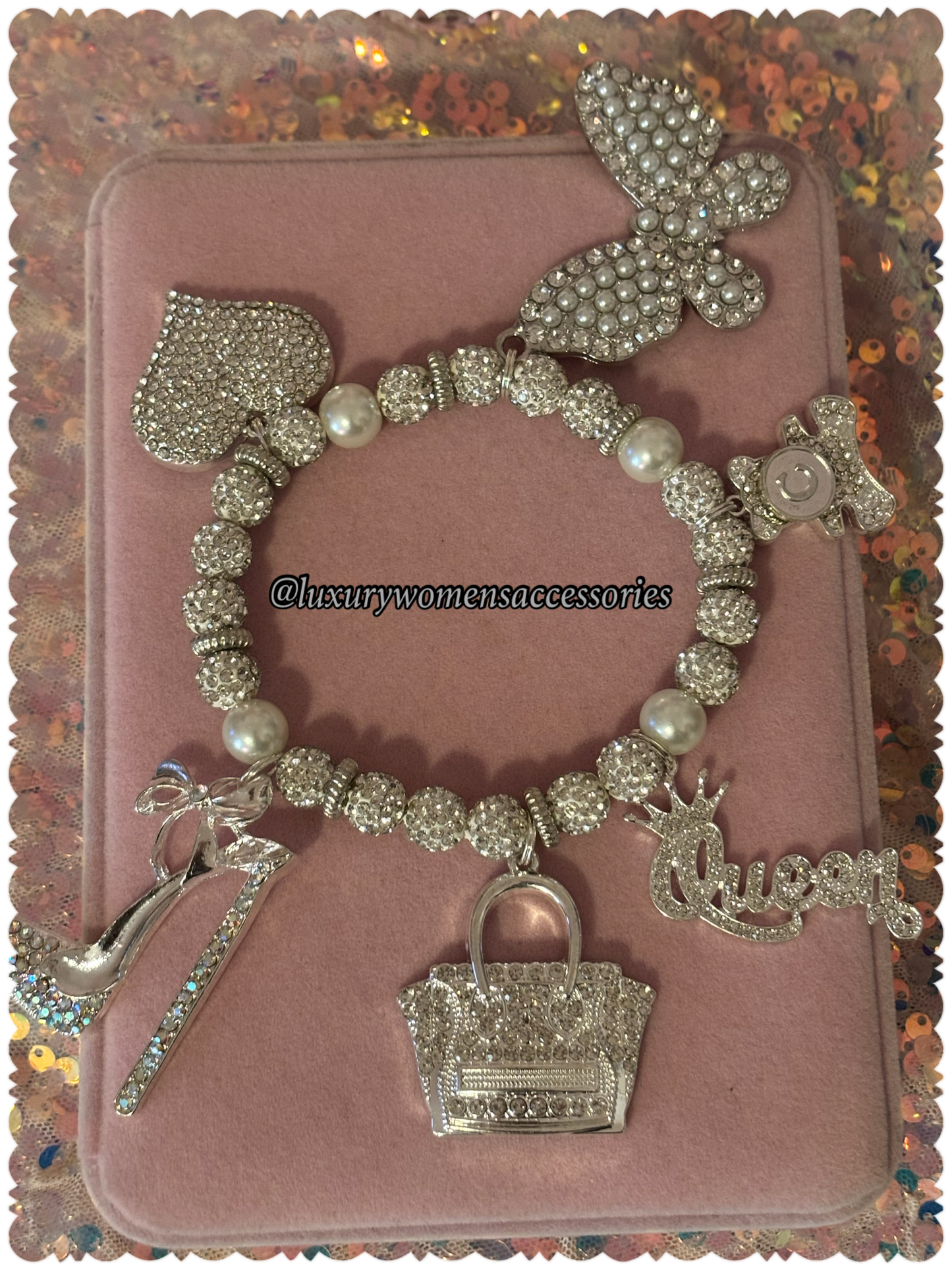 “Luxurious” Beaded Bling Anklets(Made To Order)