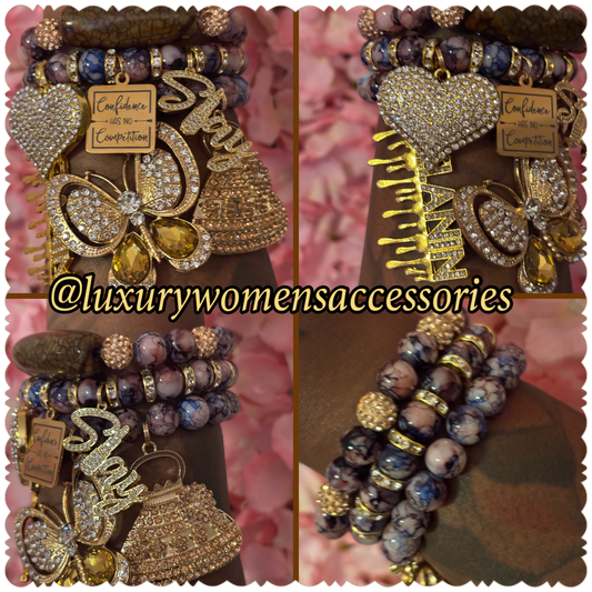 “Restocked” Confidence Has No Competition” Beaded Bracelet Set(set of 3)