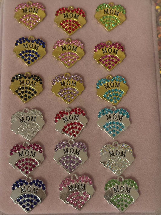 Bling “Mom” Charms(1pc.)
