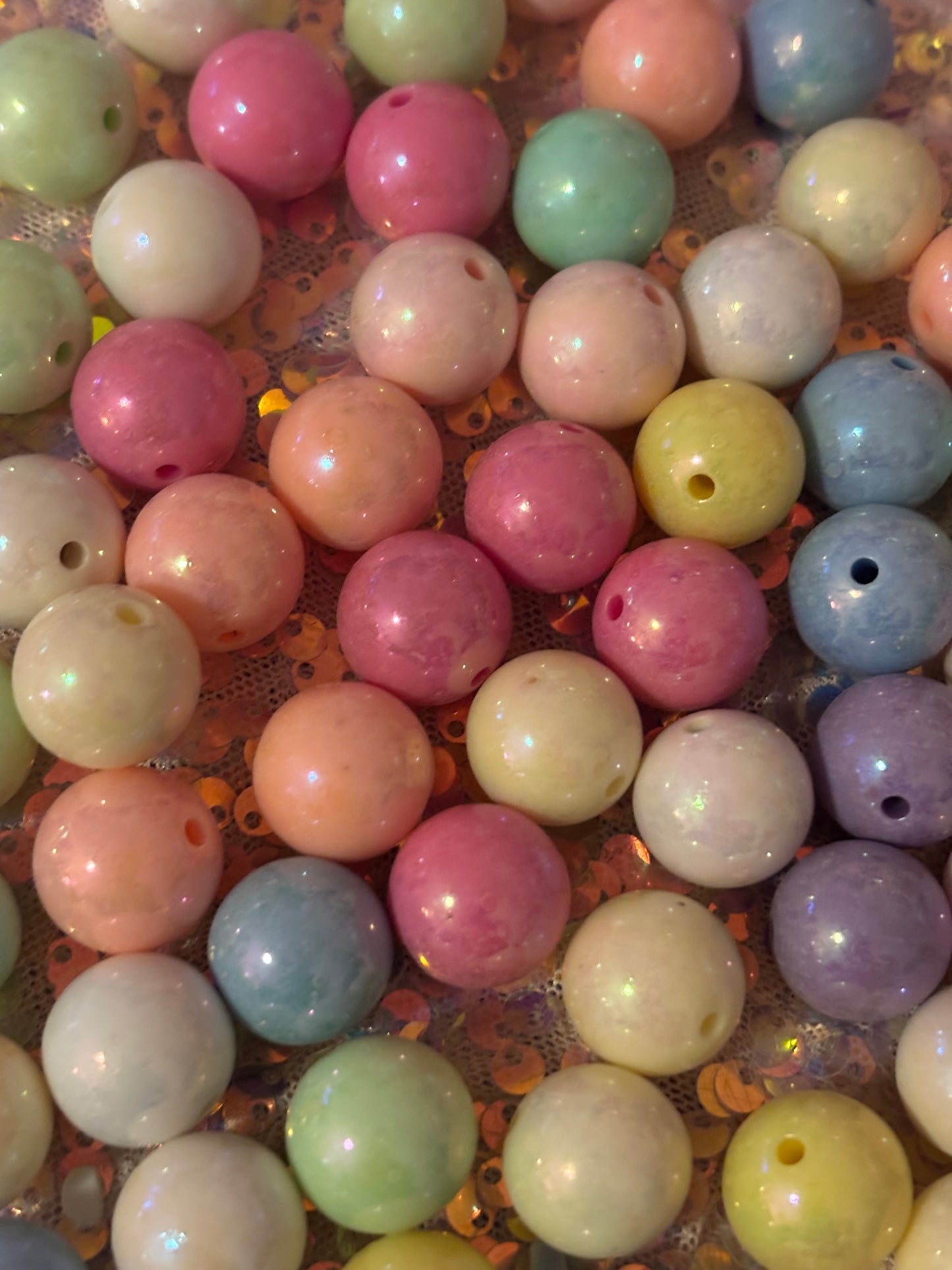 20MM Pastel Round Beads(set of 10)