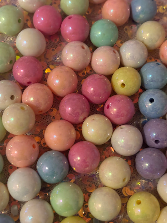 20MM Pastel Round Beads(set of 10)