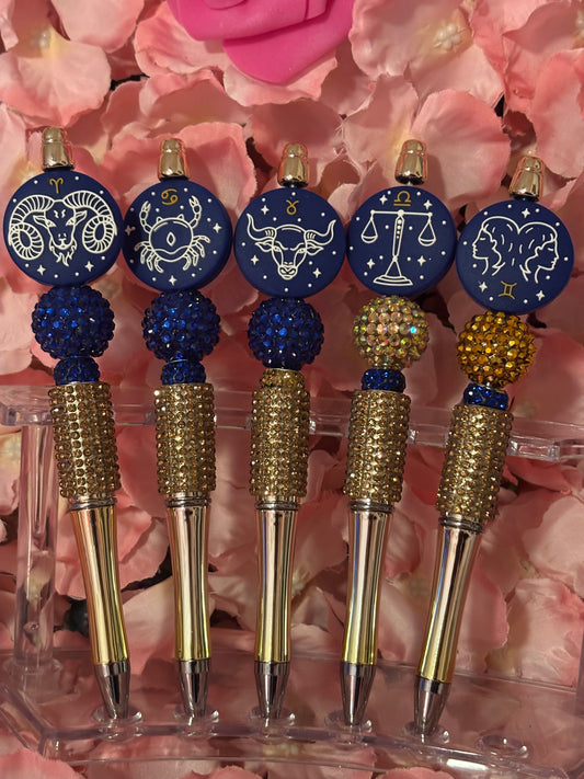 Luxury Zodiac Beaded Pens(1pc.)