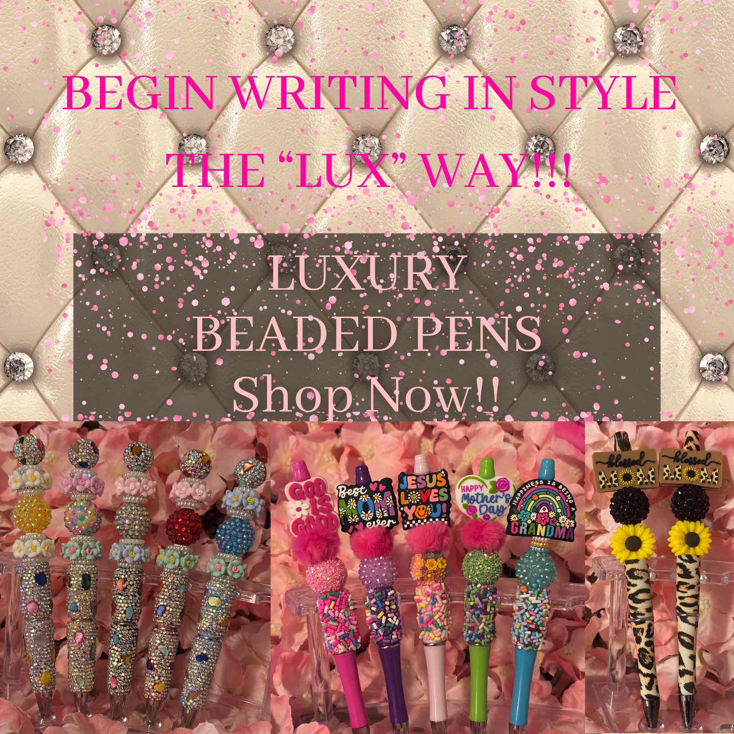 Luxury Beaded Pens