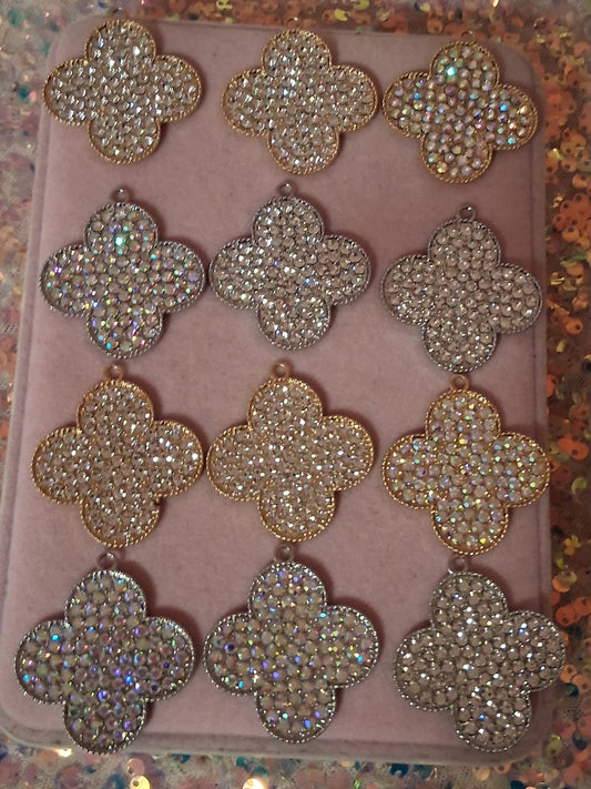 "Bling" Flower Charms(1pc.)