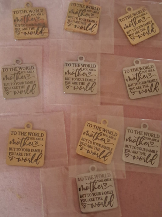 Mom Quote Charms2(1pc.)