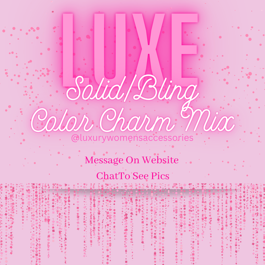 "Luxury" Solid & Bling Color Charm Mix(set of 10)
