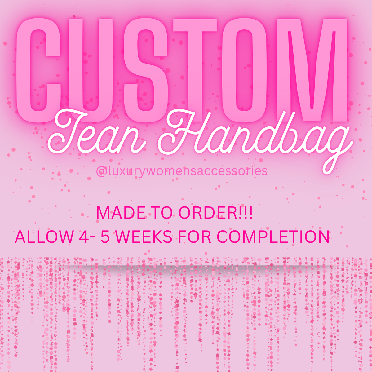 Custom "Jean" Handbag(Made To Order)