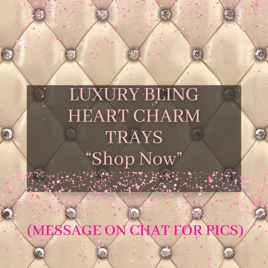 “Luxury” Bling Heart Charm Trays(1pc.)