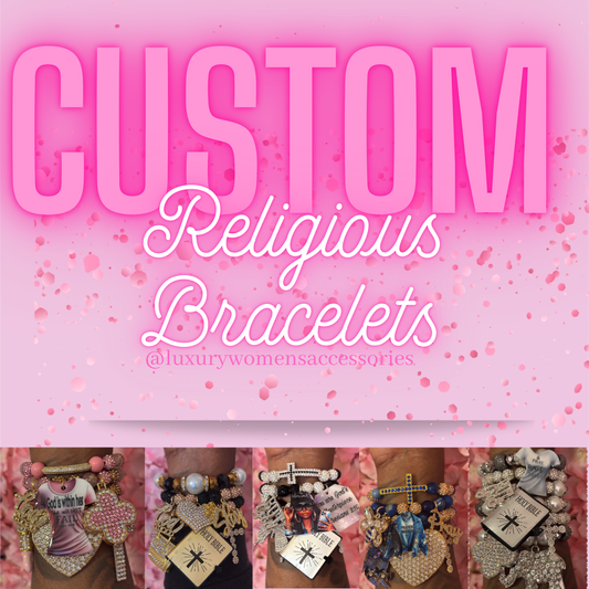 “Custom” Religious Beaded Bracelet Set(set of 3)(Made To Order)