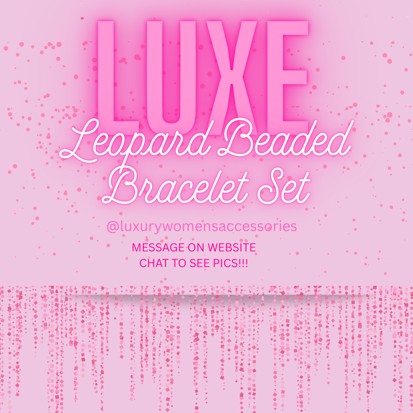 "Luxe" Leopard Beaded Bracelet Set(set of 3)