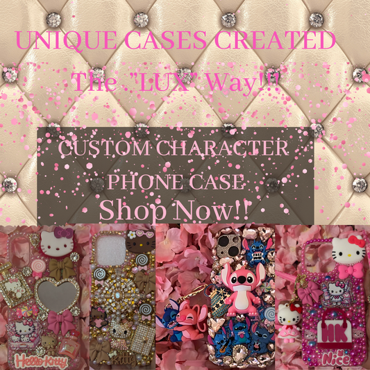 Custom “Bling” Character LUXURY Phone Case(Made To Order)