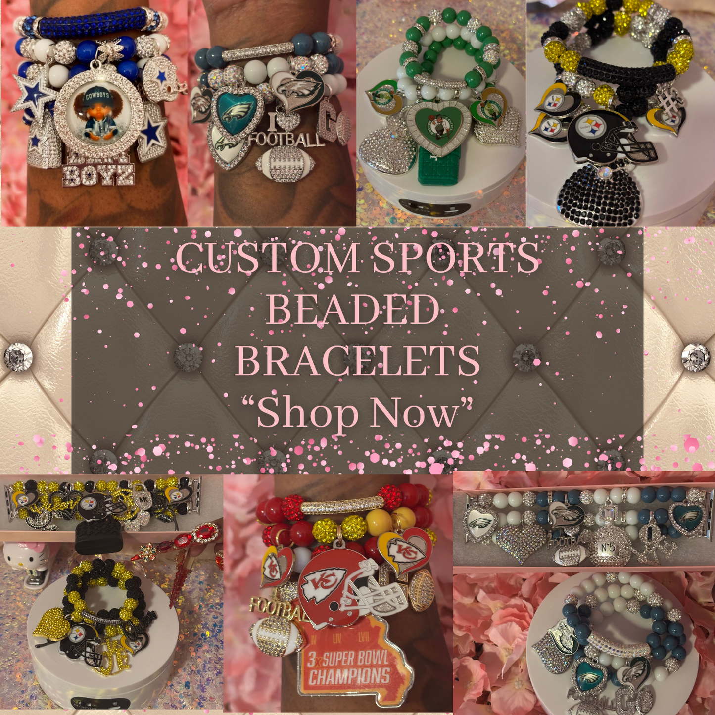 Custom Sports Beaded Bracelet(s)(Made To Order)