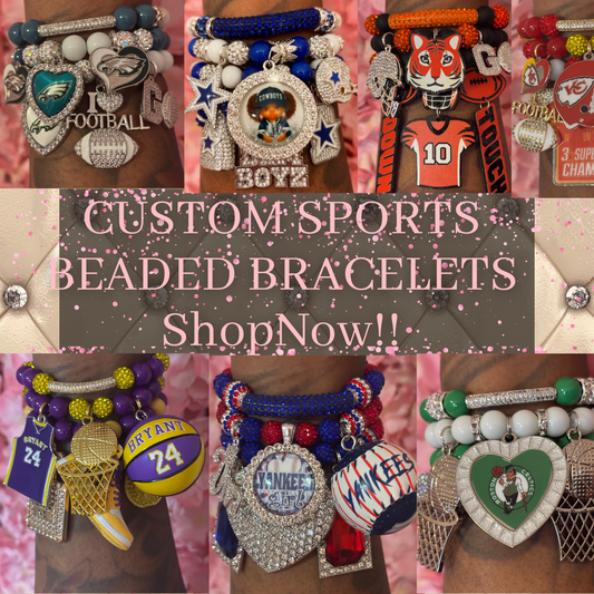 Custom Sports Beaded Bracelet(s)(Made To Order)