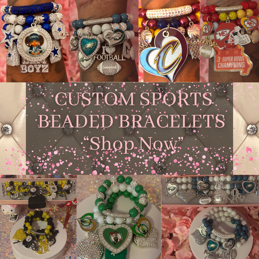 Custom Sports Beaded Bracelet(s)(Made To Order)