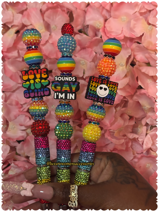 "Luxe" Pride Beaded Pens(1pc.)