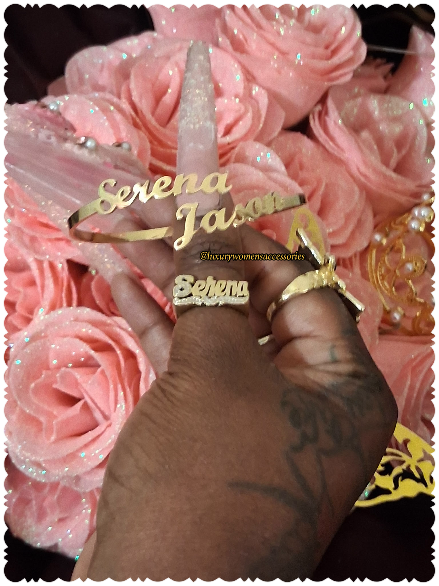 Custom "LUX" Name Bangle Bracelet(Made To Order)