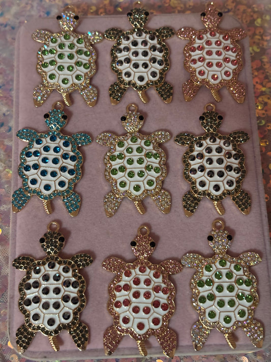 "Bling" Color Turtle Charms(1pc.)