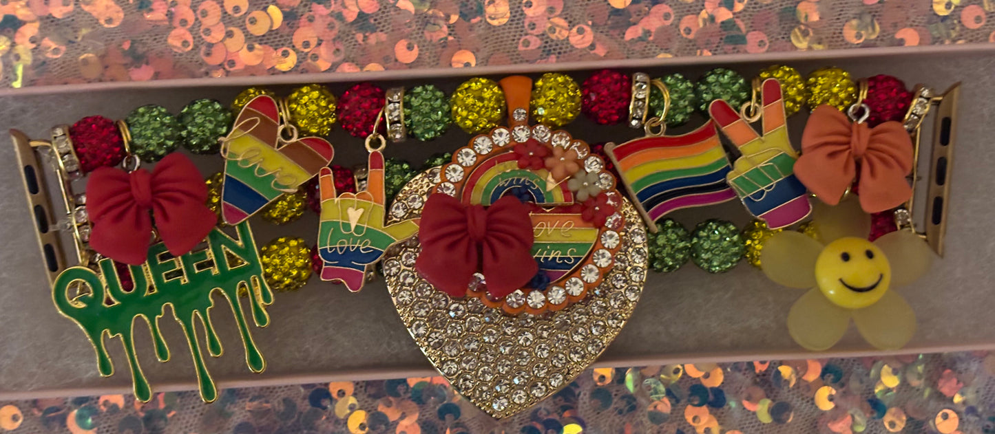Custom “Pride” Beaded Watchband(Made To Order)
