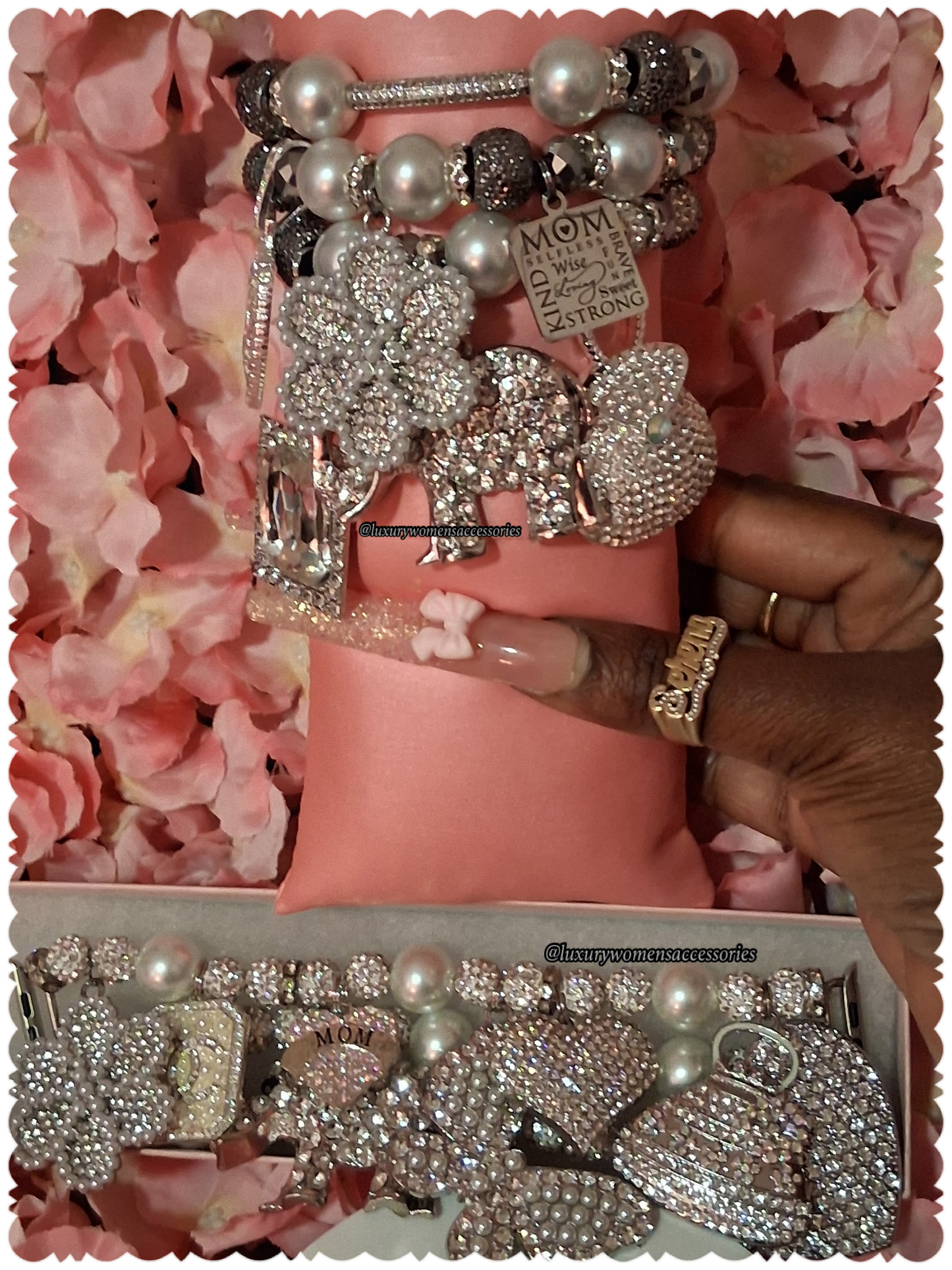 "Custom" Beaded Bracelet/Watchband Set(Made To Order)