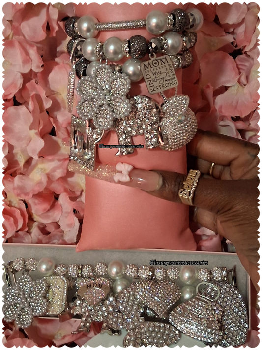 "Custom" Beaded Bracelet/Watchband Set(Made To Order)