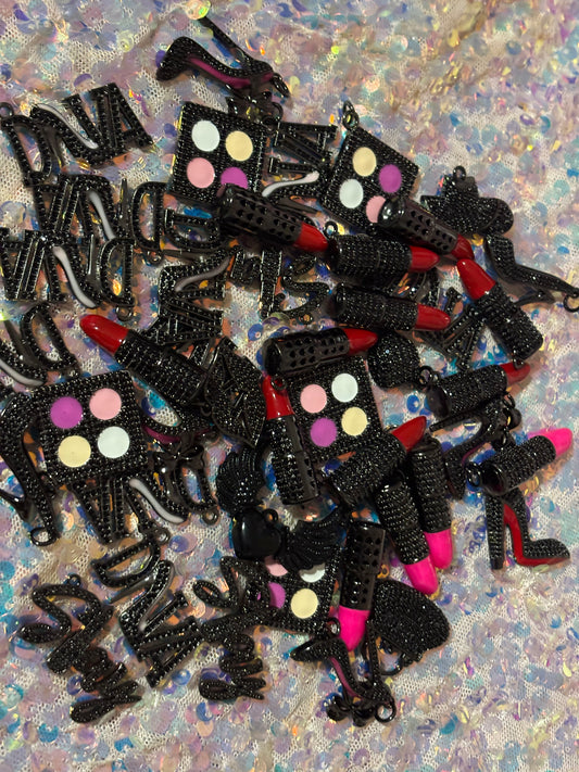Black Bling Fashion Charms(set of 5)