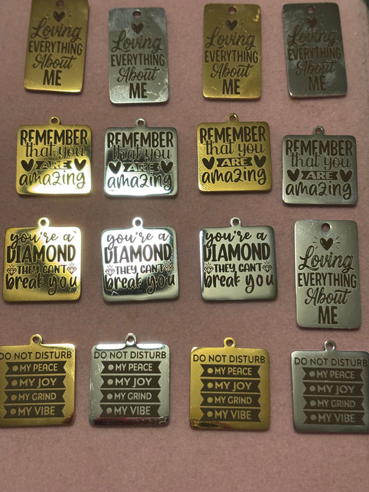 "Affirmation" Charms(1pc.)