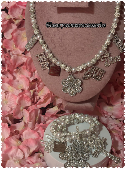 “Custom” Religious Necklace/Bracelet Set(Made To Order)