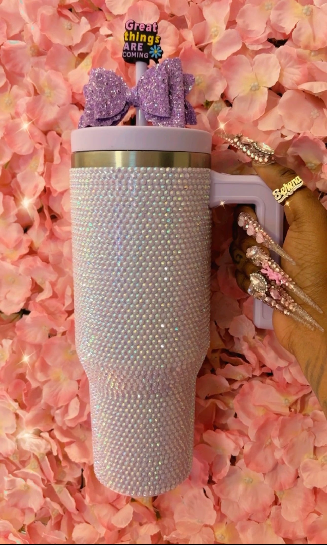 Bedazzled Lilac Tumbler(40oz.)