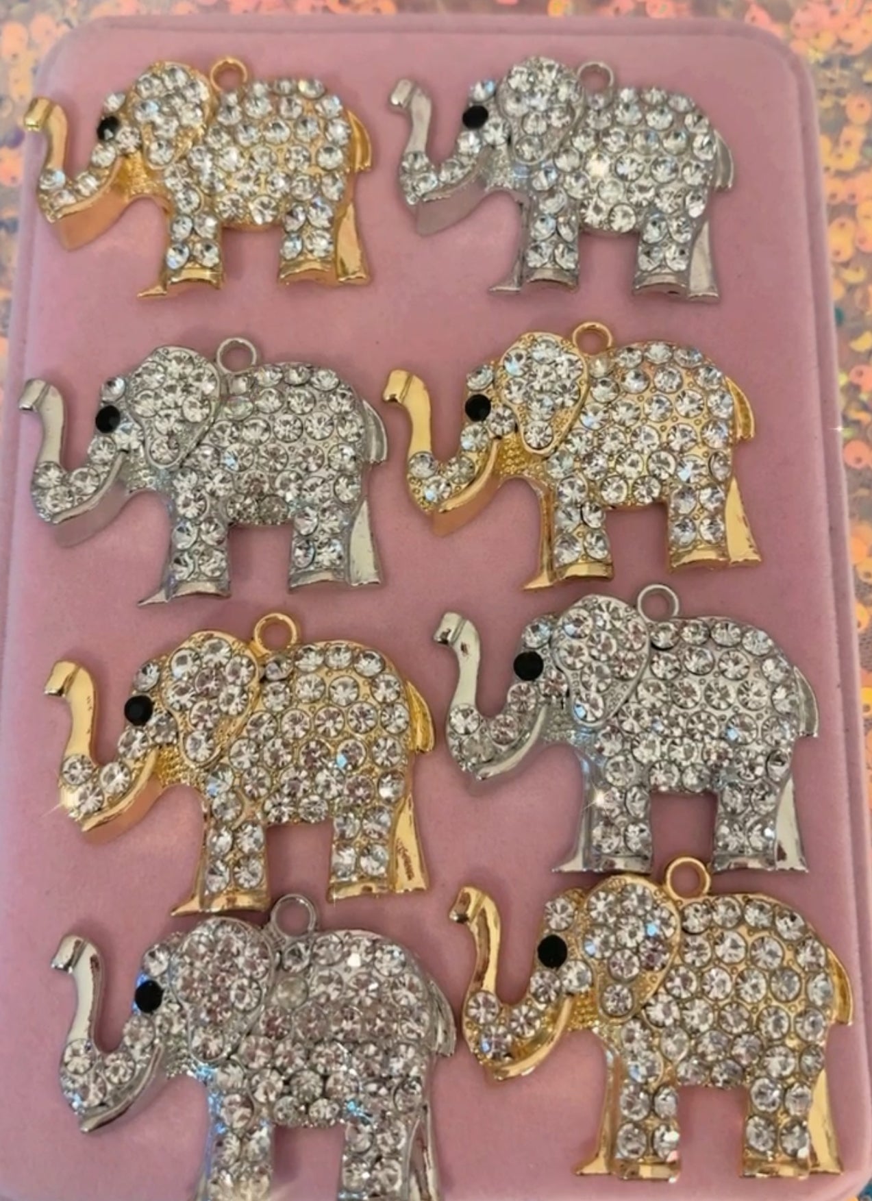 Large “Bling” Elephant Charms(1pc.)