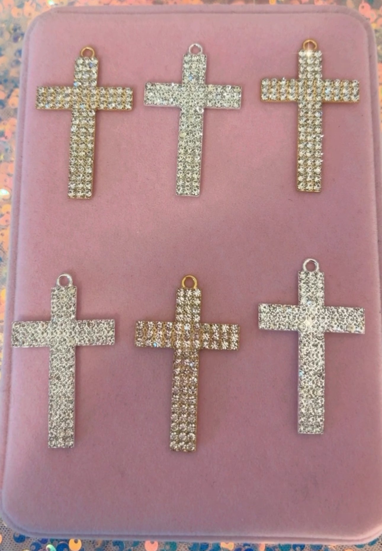 Large “Bling” Cross Charms(1pc.)