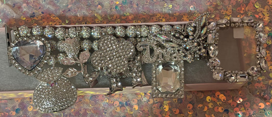 Silver Bling Beaded Watchband(42/44/45MM)