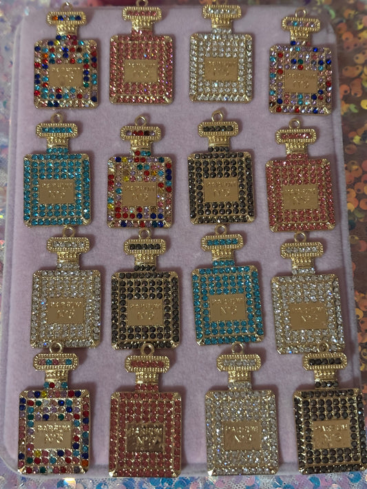 Color Bling Perfume Bottle Charms(set of 5)