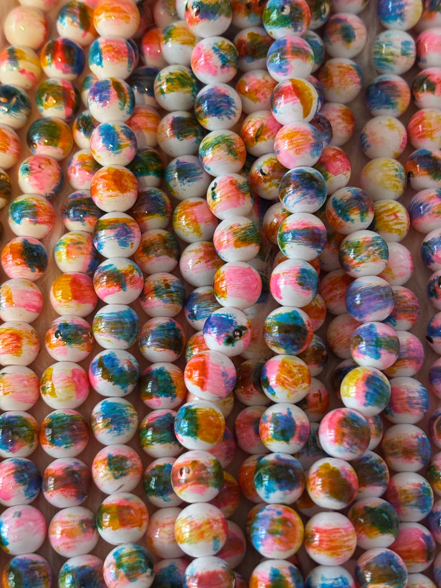 "Colorful" "Splatter" Beads(40ct)