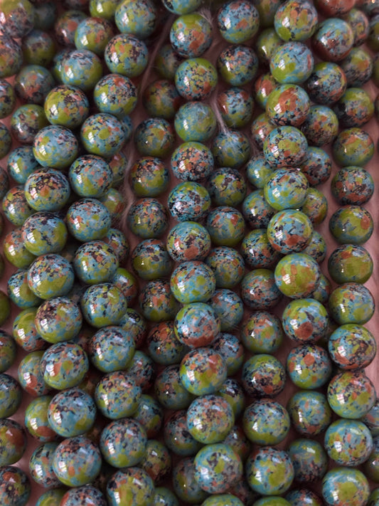 Green Splatter 2 Beads(40ct.)