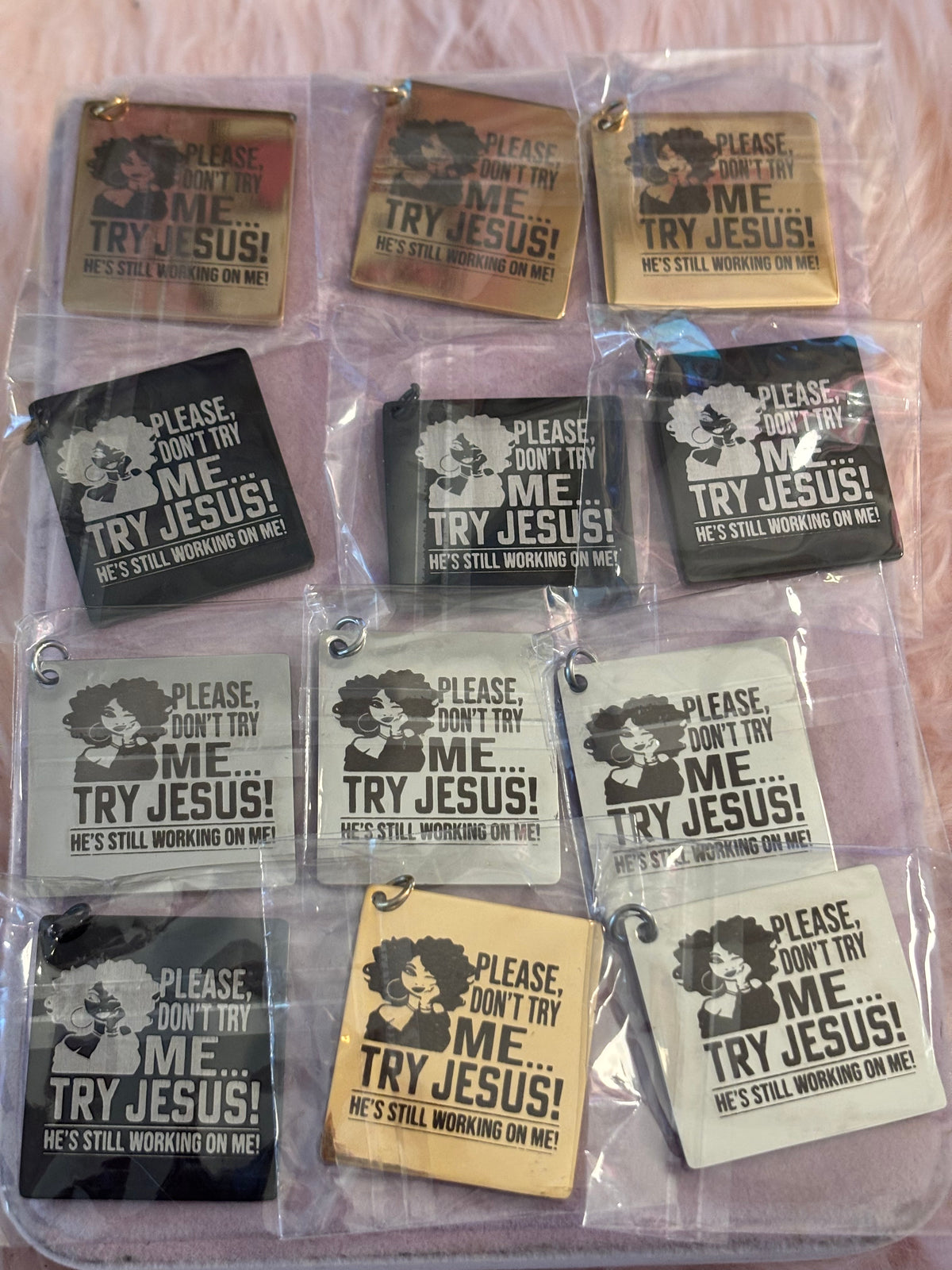 “Don’t Try Me Try Jesus” Charms(1pc.)