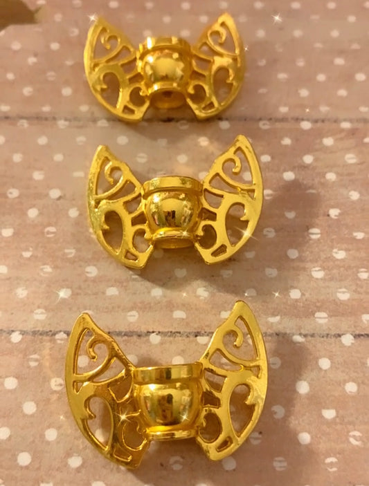 Gold Metal Wings Focal Beads(1pc.)