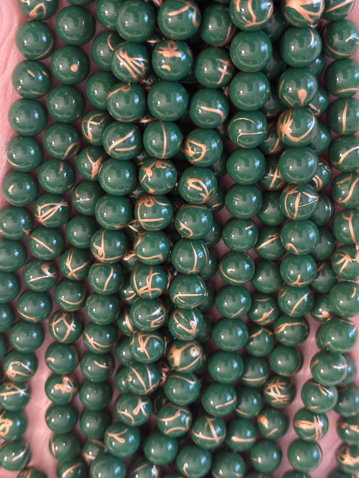 Green/Gold Beads(40ct.)