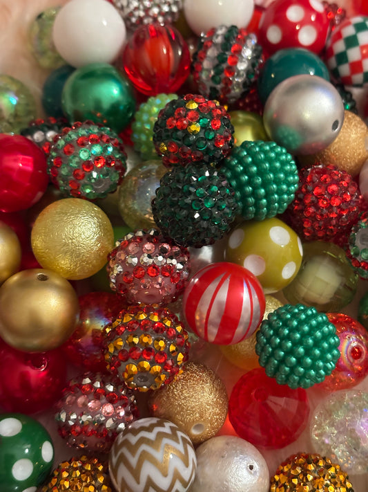 20MM "Christmas" Bead Mix(set of 10)