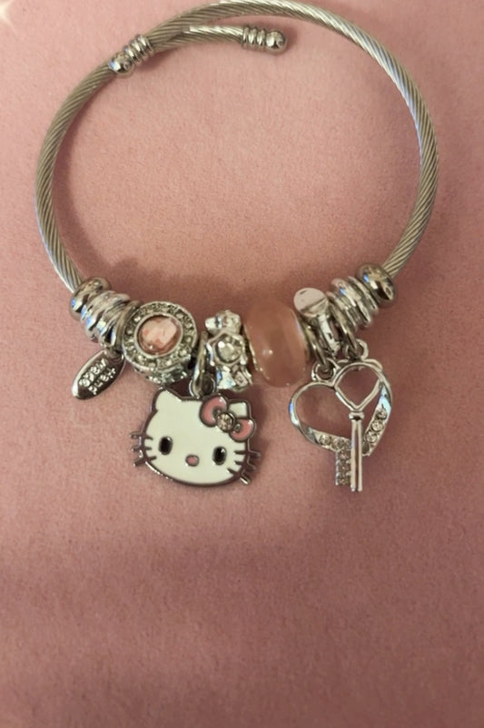 Kitty Wrap Charm Bracelet