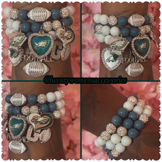 “Restocked” Eagles(Type 2)Beaded Bracelets Set(set of 3)
