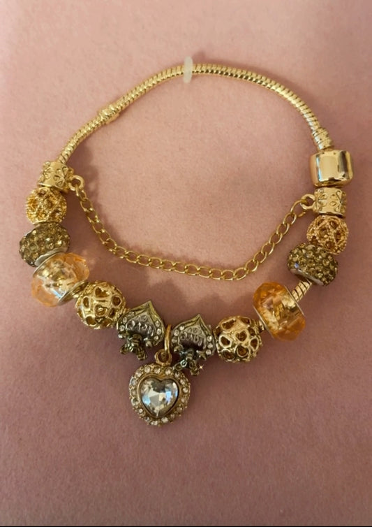 Gold Multi Charm Bracelet