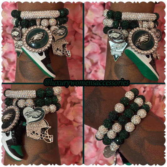 “Love” Eagles(Type3) Beaded Bracelet Set(set of 3)
