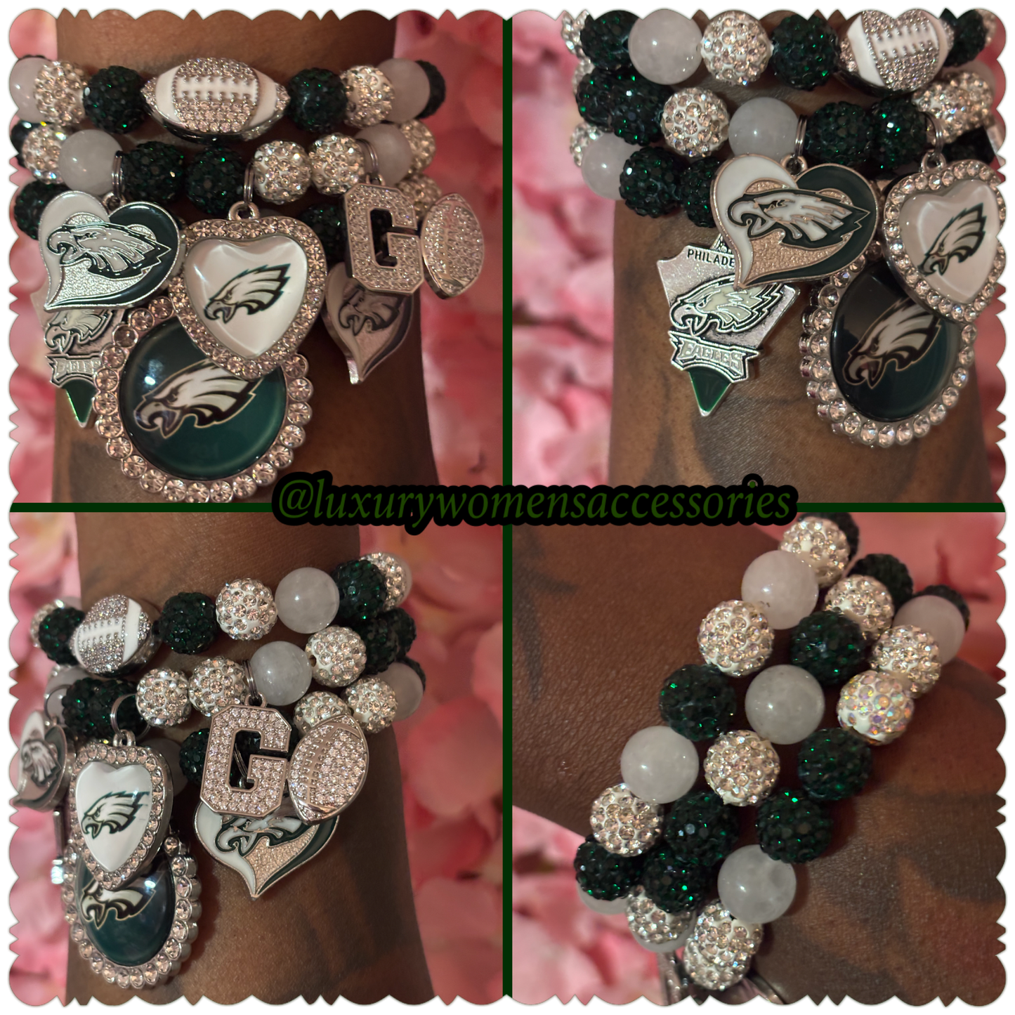 “Love” Eagles(Type 4)Beaded Bracelet Set(set of 3)