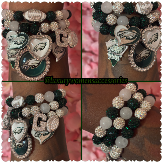 “Love” Eagles(Type 4)Beaded Bracelet Set(set of 3)