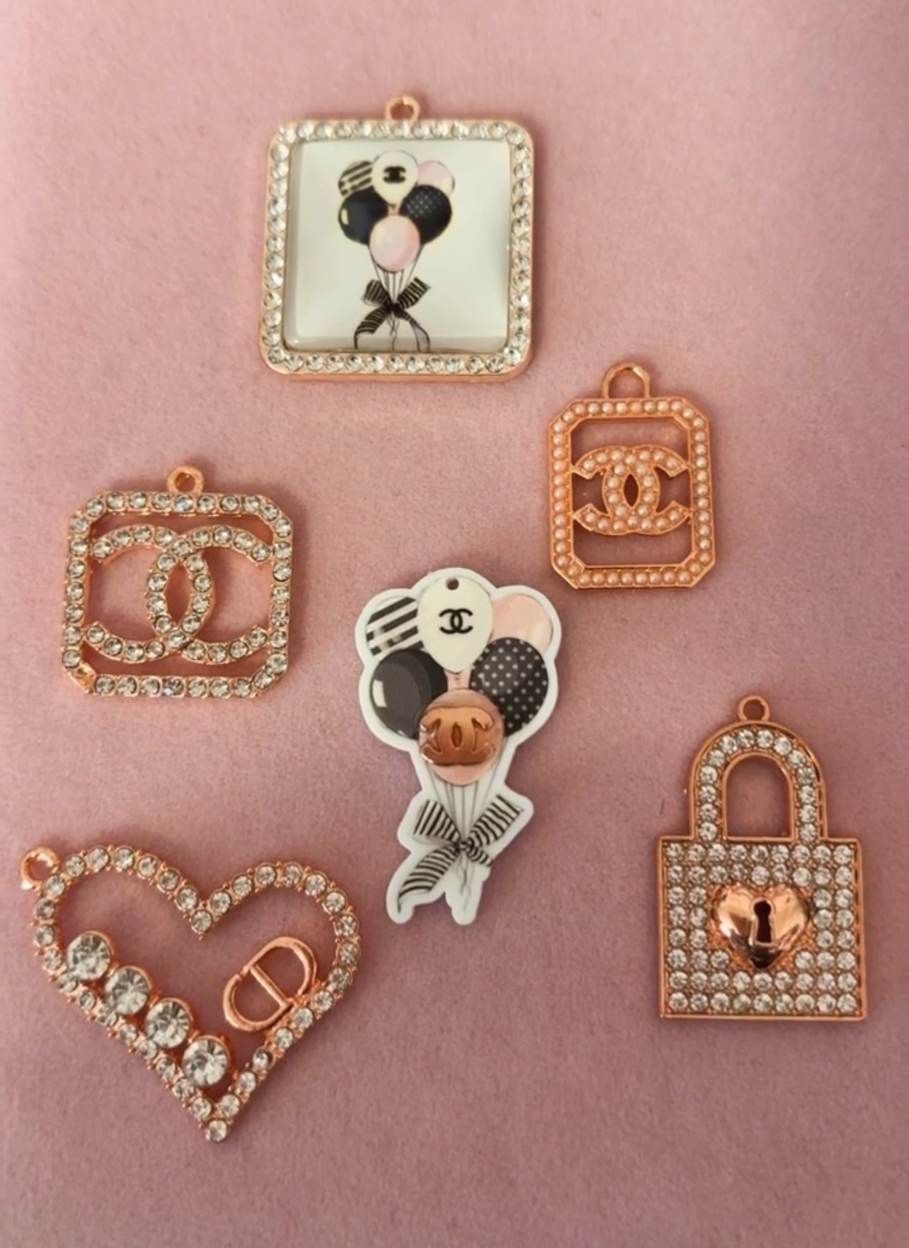 Rose Gold Charm Bundle 3(set of 6)