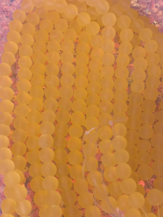 Yellow Frosted Beads(40ct.)